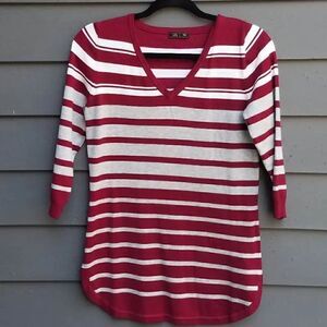 Lety & Me Red White Stripe Top size Small (see measurements)